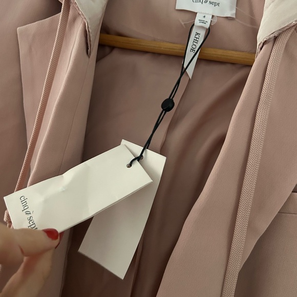 Cinq A Sept Pink Khloe Hooded Sequined Jacket Blazer NWT sz4 - Picture 9 of 12